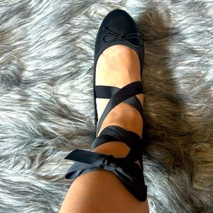 Black Demonia ballet slippers. Size 8.